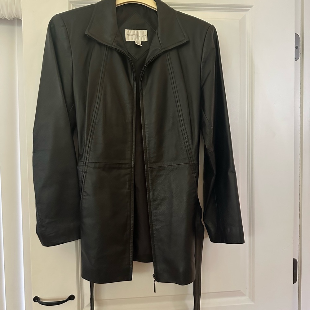 Worthington Dark Leather Jacket